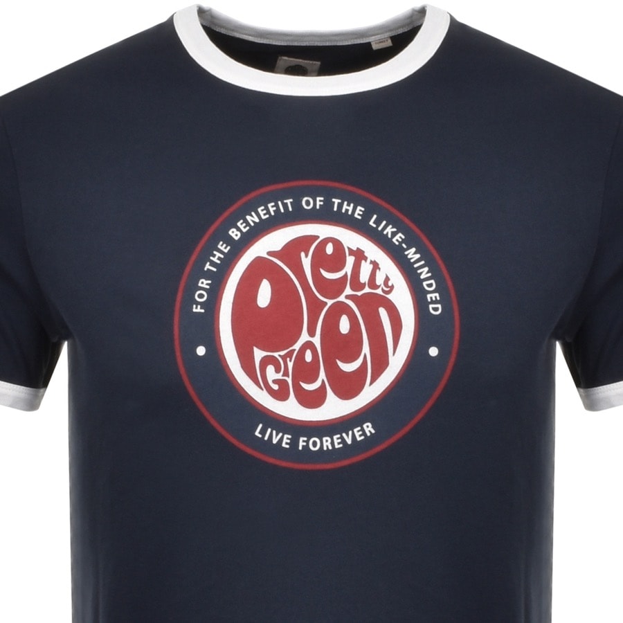 Alternative Image for ProductPretty Green Like Minded Crew Neck T Shirt Navy2